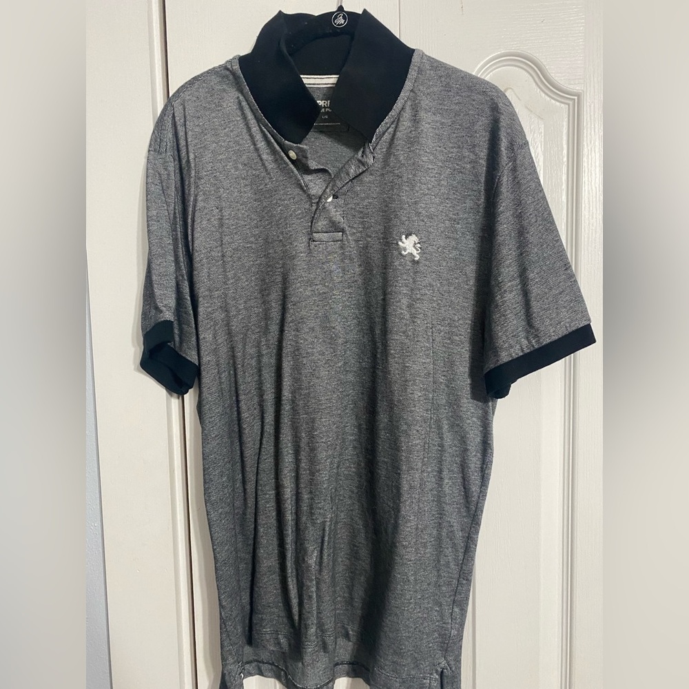 Black and Grey Express short sleeve Polo.